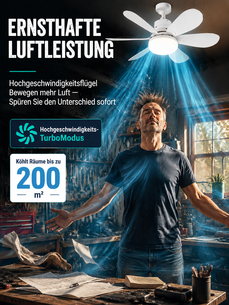 2-in-1 Verstellbarer Ventilator mit Beleuchtung