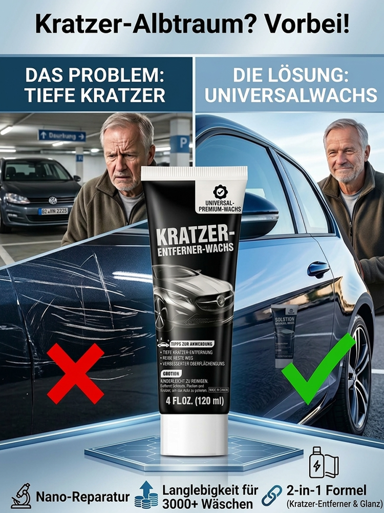 JC-[Entfernt Kratzer mit einem Wisch] Tiefenreparaturwachs für Autolackkratzer