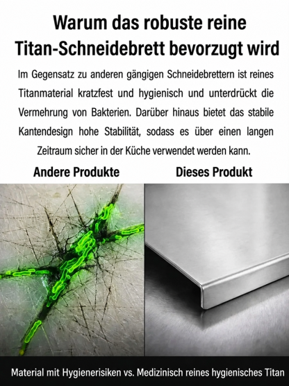 🍳【Das Schneidebrett-Problem, jetzt gelöst.】  „Holz schimmelt“ und „Plastik riecht unangenehm“ – all diese Sorgen sind nun Geschichte.