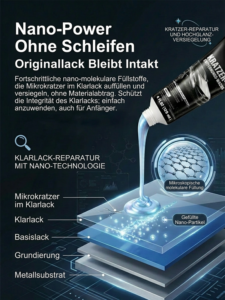 JC-[Entfernt Kratzer mit einem Wisch] Tiefenreparaturwachs für Autolackkratzer