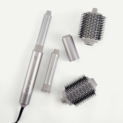 SaharaCurl RQ30 Automatisk 5-i-1 Varmluftsborste med Locktång | 110,000 RPM för Snabb Torkning | Frizzy Fria Lockar & Volym