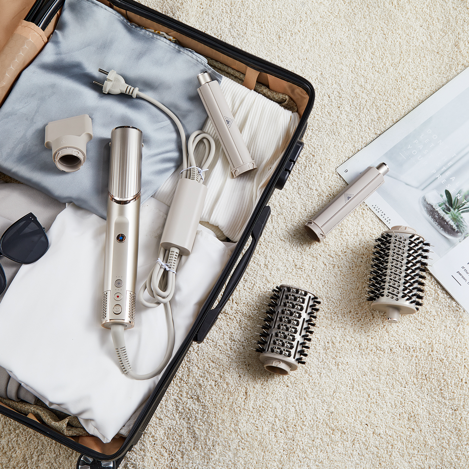 SaharaCurl Shark BT3 | 5-i-1 Varmluftsstylare med Automatiska Lockar | Snabb Torkning Utan Värmeskador