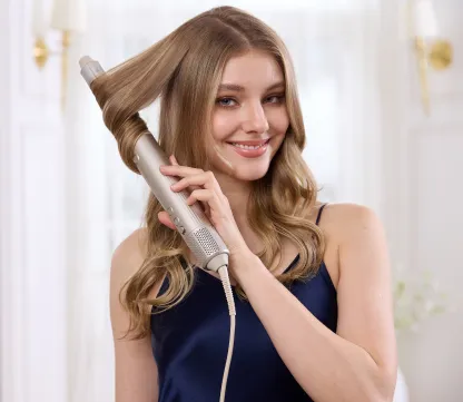 SaharaCurl RQ30 | Automatic 5-in-1 Hot Air Styler with Curling Iron | 110,000 RPM Fast Drying | Frizz-Free Curls & Volume