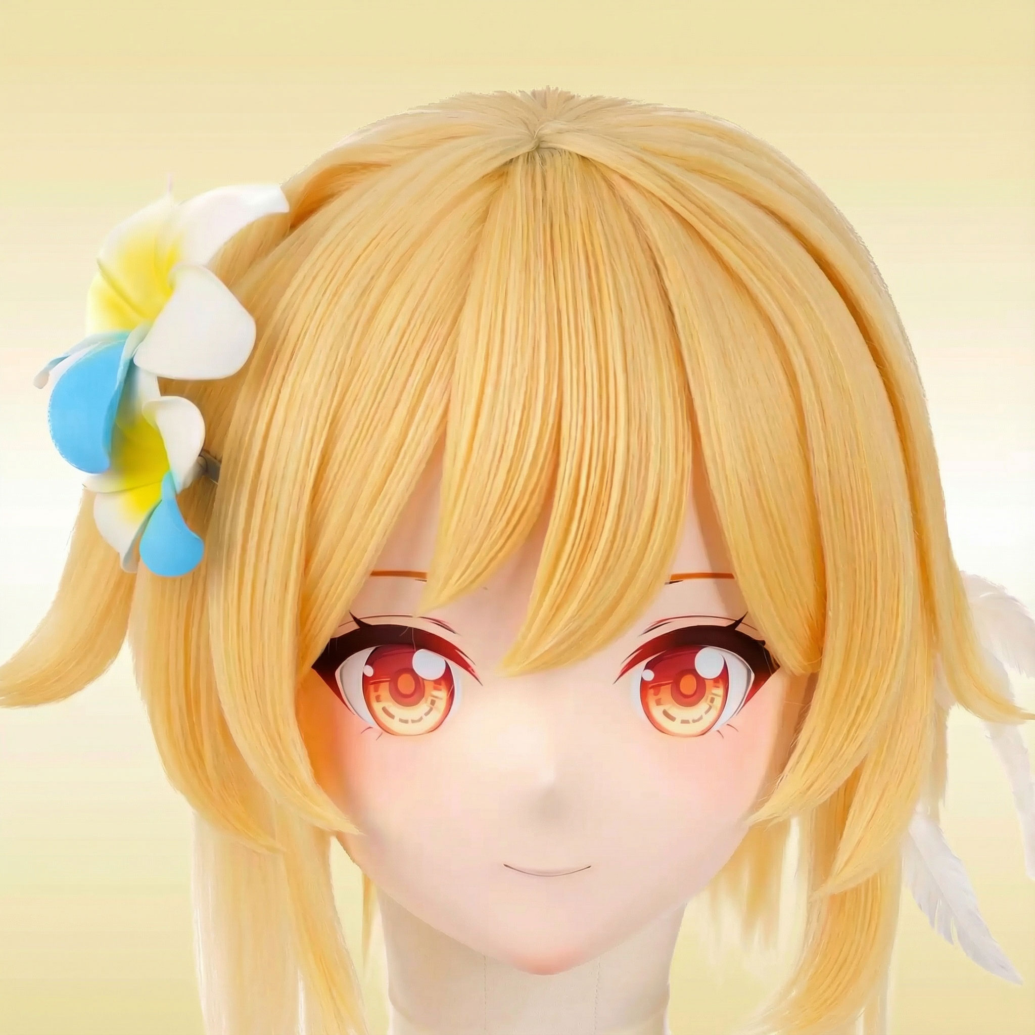 Kigurumi Mask Shell – Golden Traveler (Lumine-Inspired)