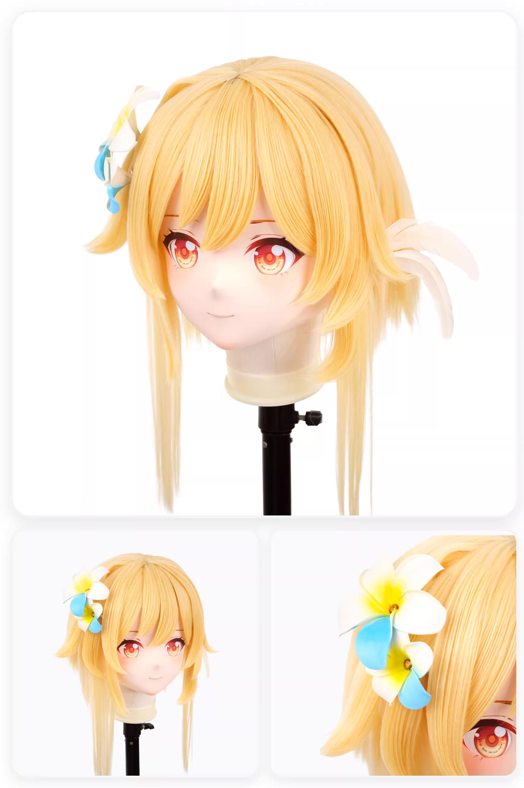 Kigurumi Mask Shell – Golden Traveler (Lumine-Inspired)