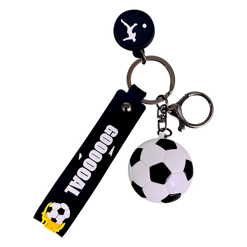 Creative European Cup Simulation Football Pendant Cartoon Car Keychain School Bag Pendant Pair Of Exquisite Small Gifts 