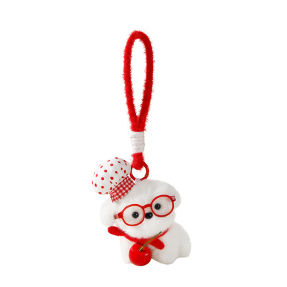 Chef Puppy Doll Bag Pendant Original Plush Doll Cute School Bag Pendant Keychain Christmas Gift