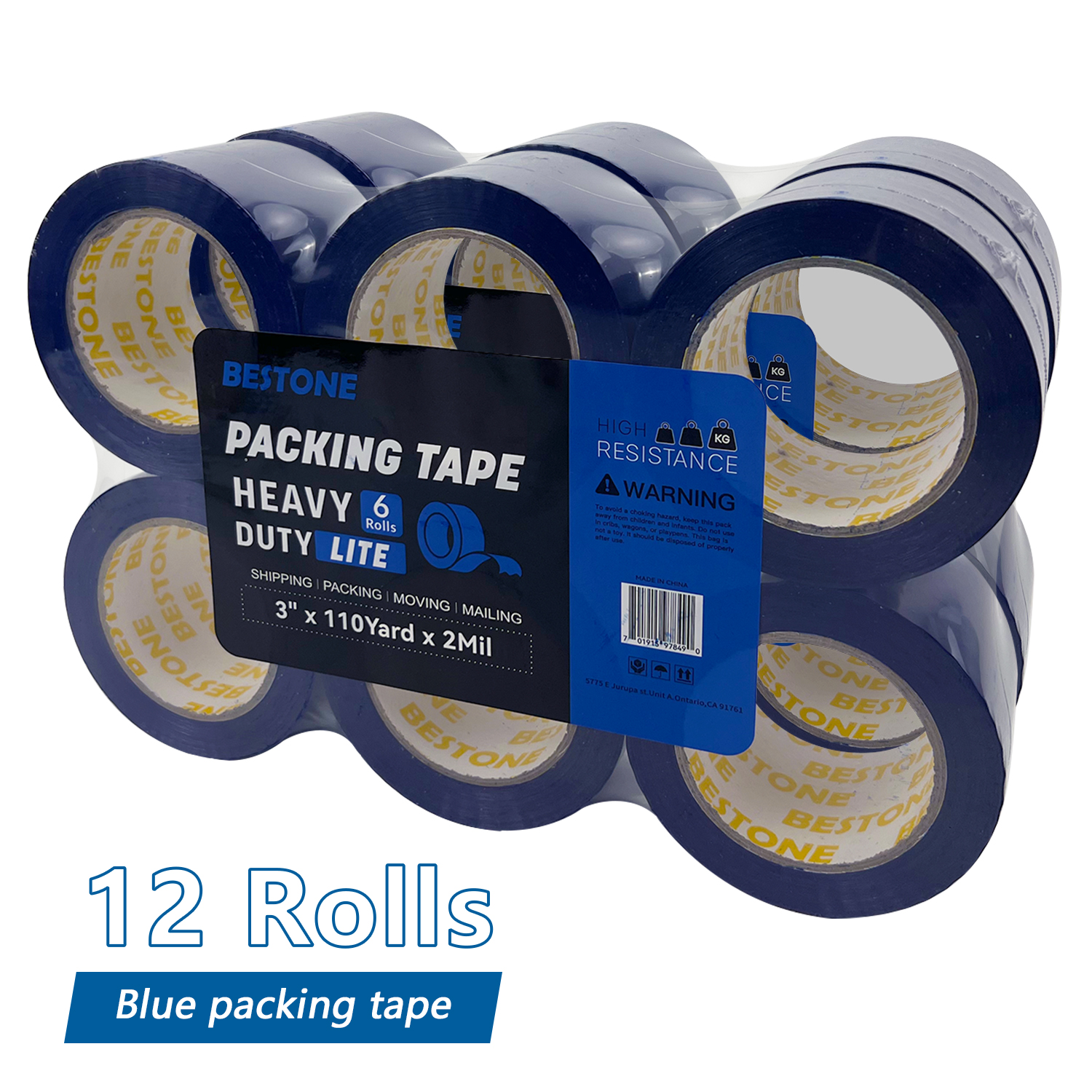 BESTONE®Tape 3inx110Yx2Mil Dark Blue-usbestone