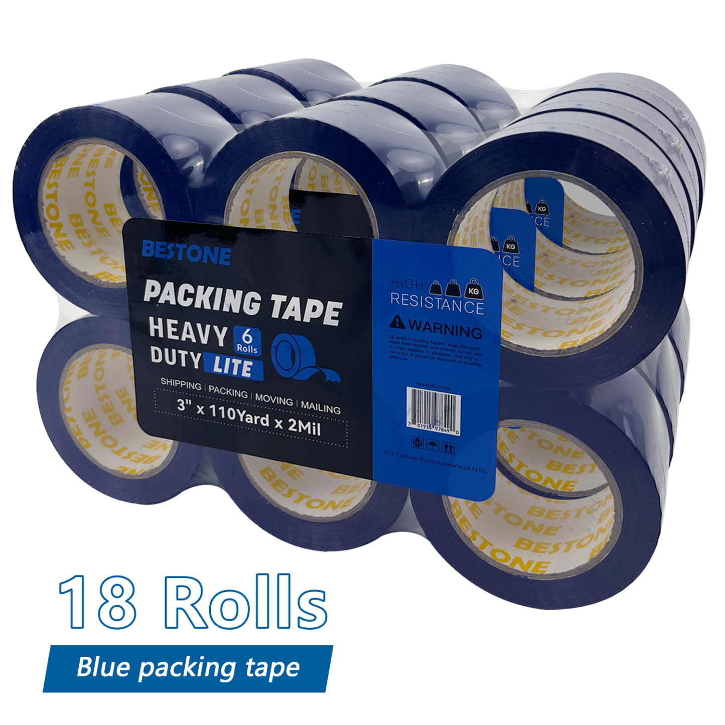 BESTONE®Tape 3inx110Yx2Mil Dark Blue-usbestone
