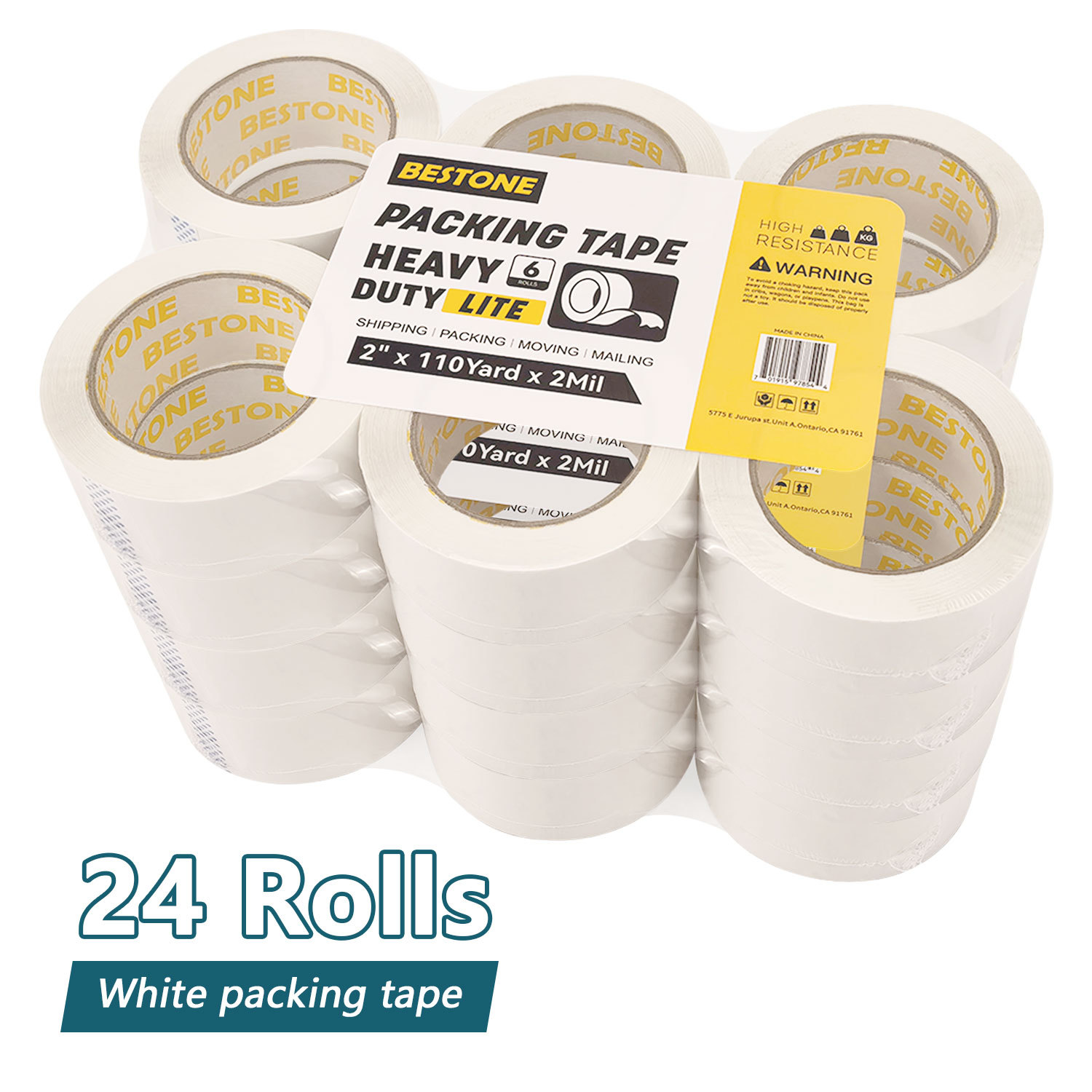 BESTONE®Tape 3"x110Yardx2Mil White-usbestone
