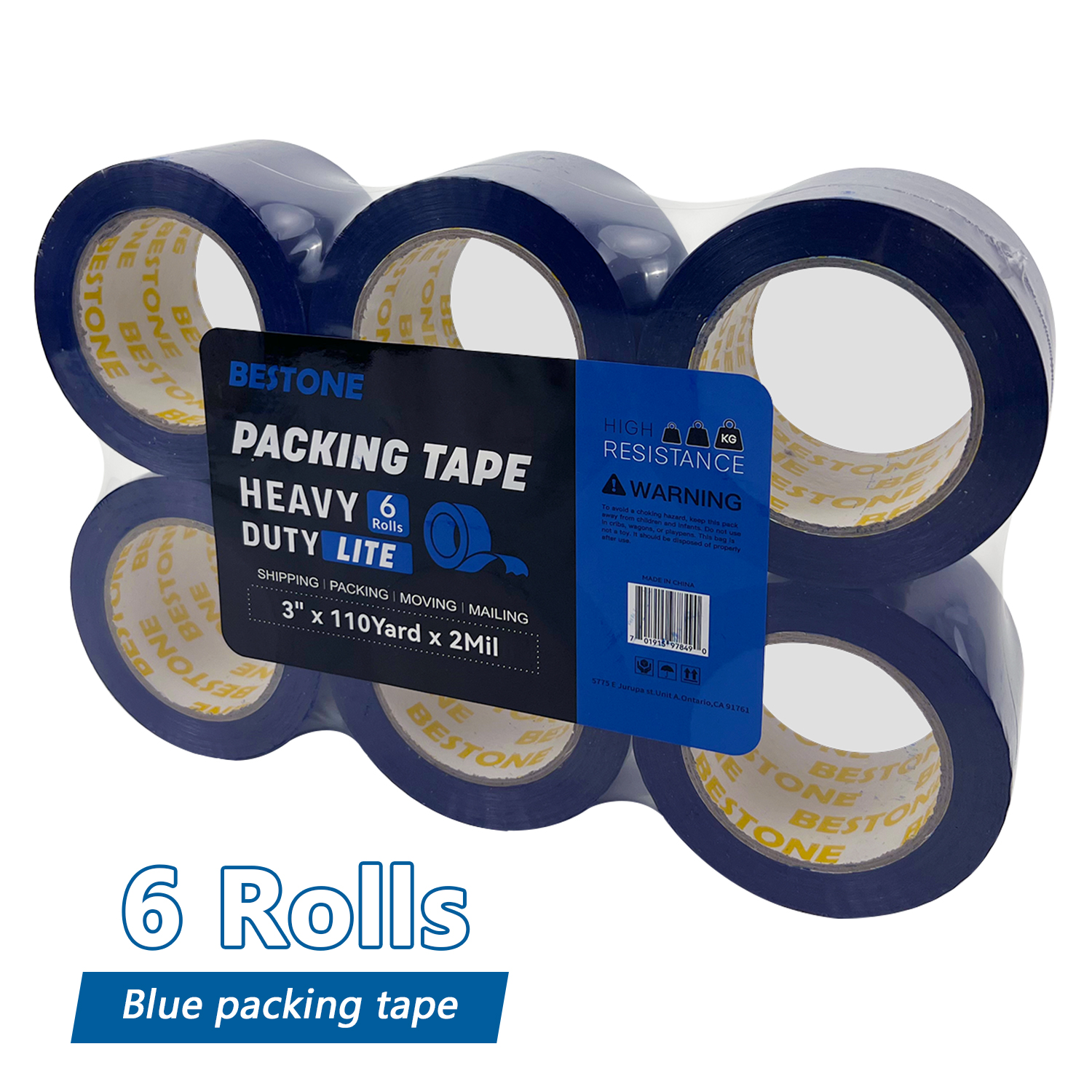 BESTONE®Tape 3inx110Yx2Mil Dark Blue-usbestone