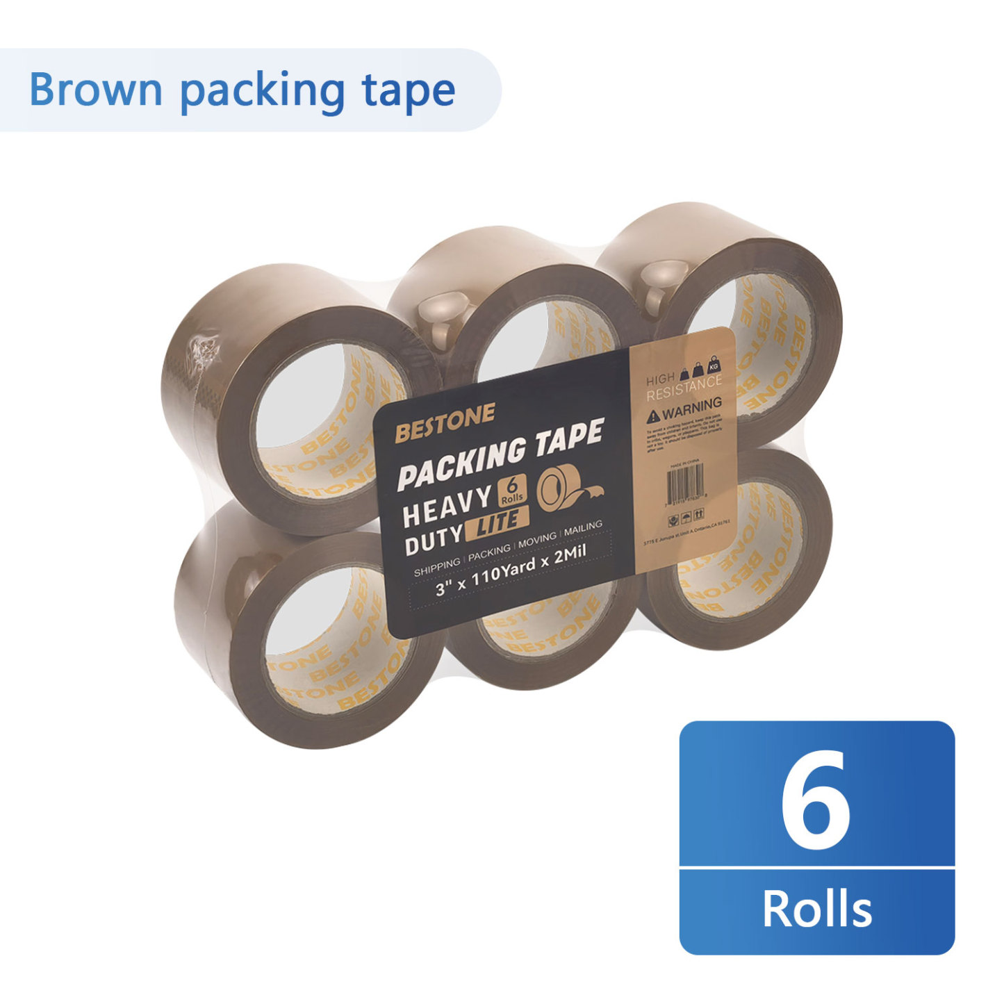 BESTONE®Tape 3"x110Yardx2Mil Brown-usbestone