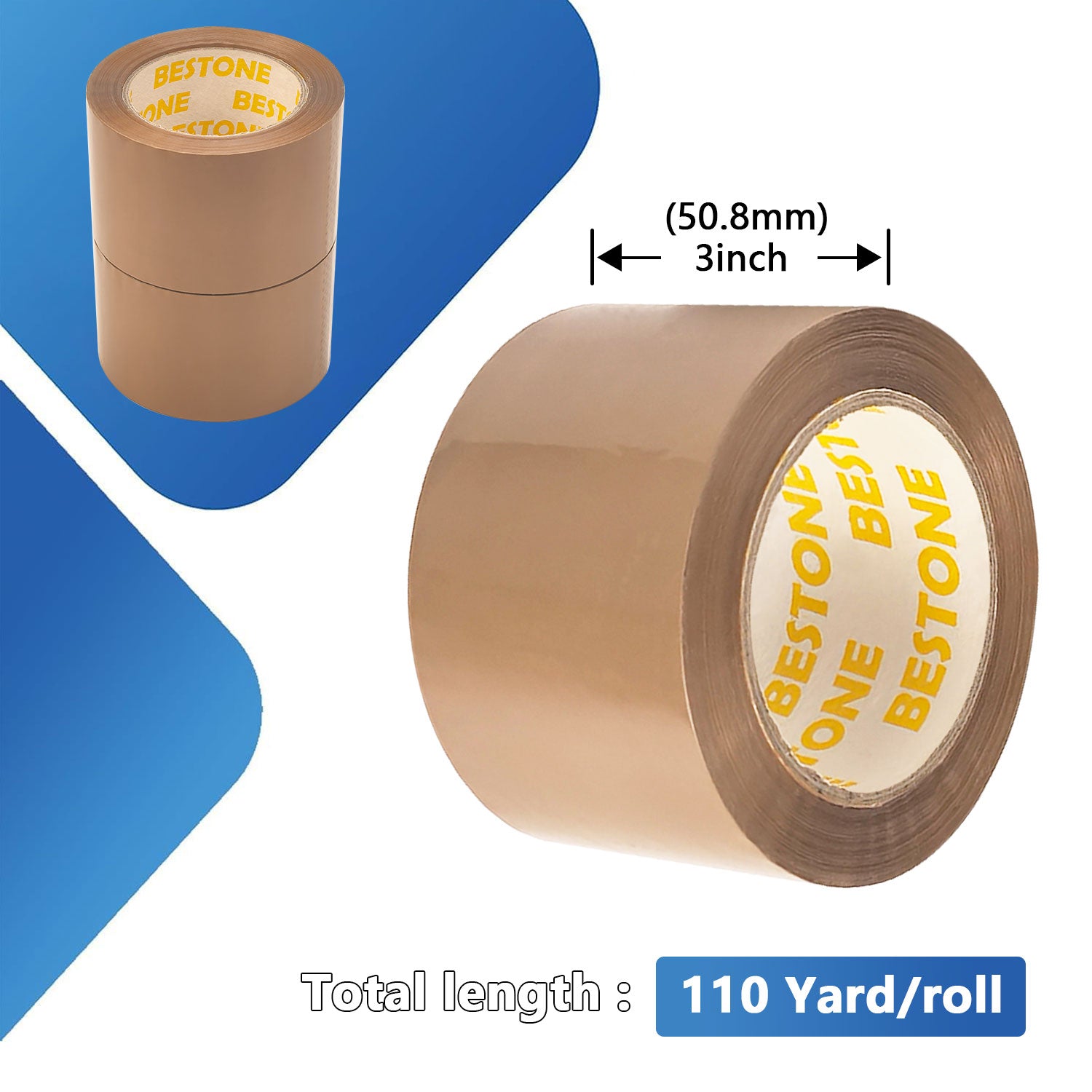 BESTONE®Tape 2"x110Yardx2Mil Brown-usbestone