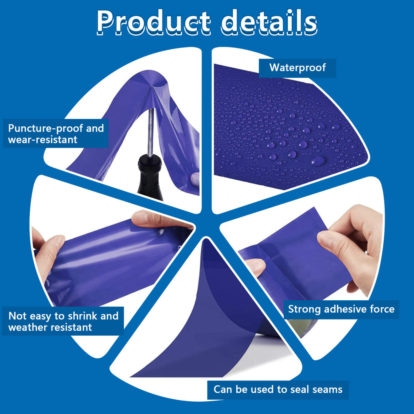 BESTONE®Tape 3inx110Yx2Mil Dark Blue-usbestone