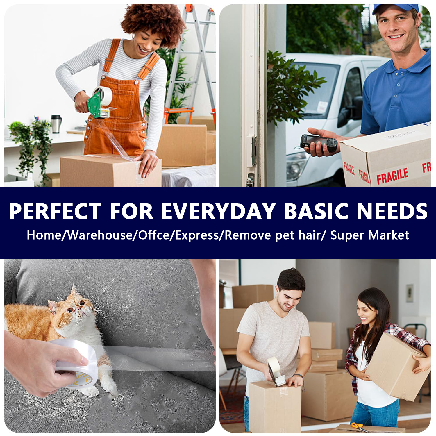 BESTONE®Tape 2"x110Yardx2Mil Clear-usbestone