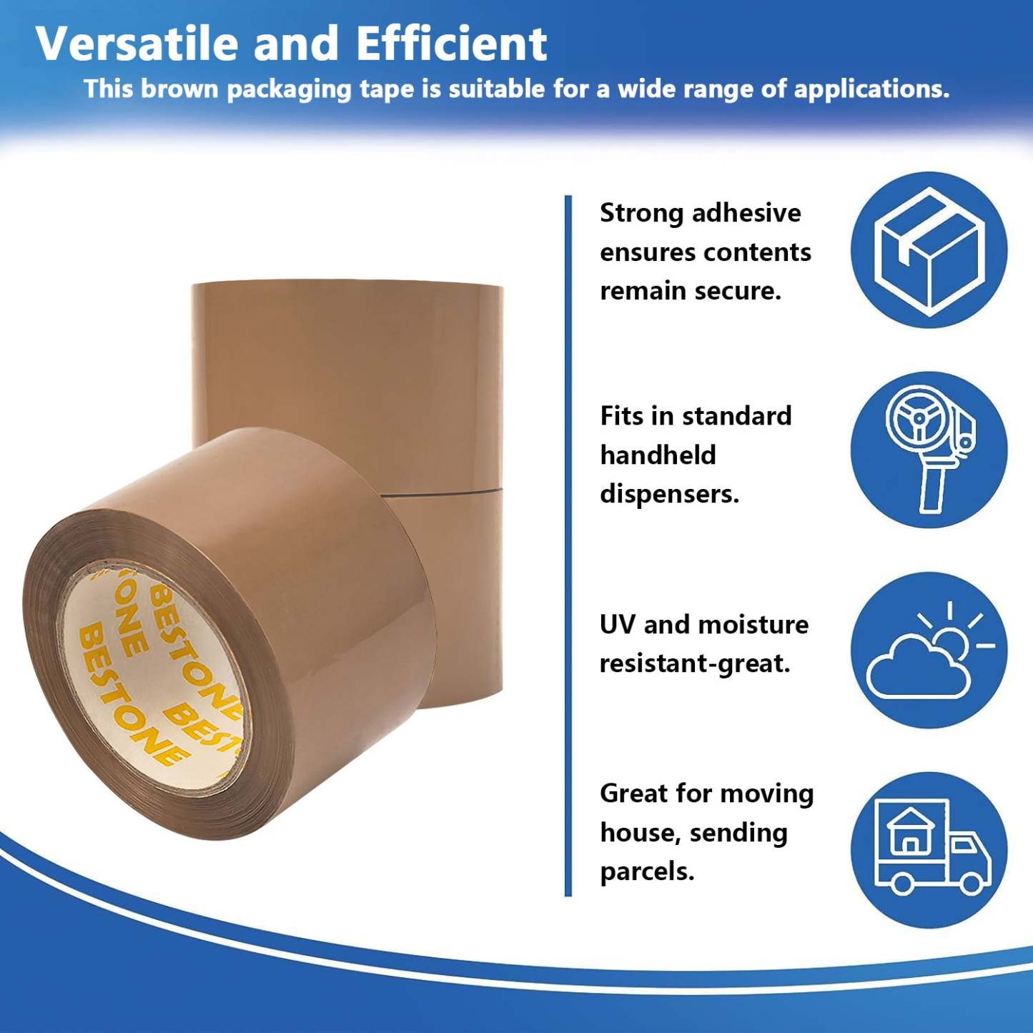 BESTONE®Tape 2"x110Yardx2Mil Brown-usbestone