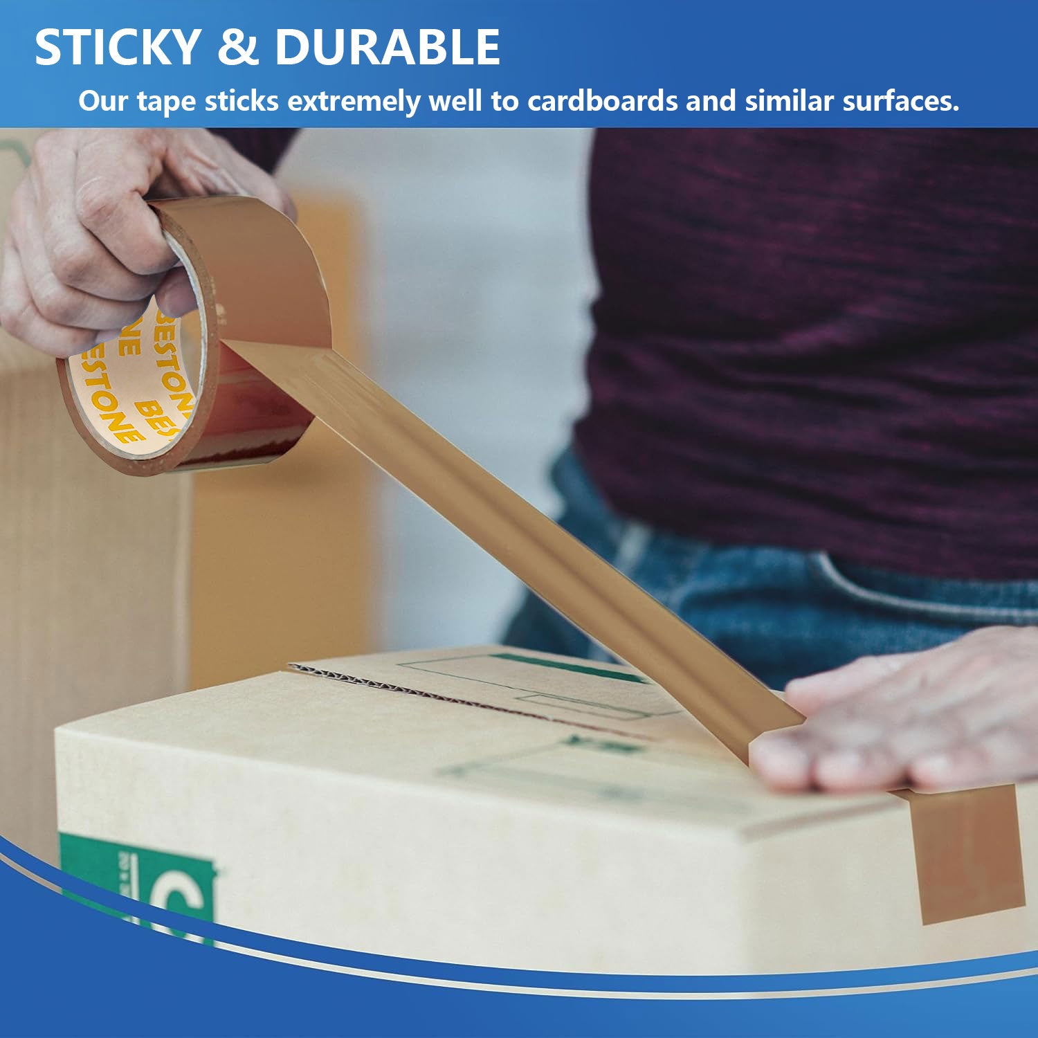 BESTONE®Tape 2"x110Yardx2Mil Brown-usbestone