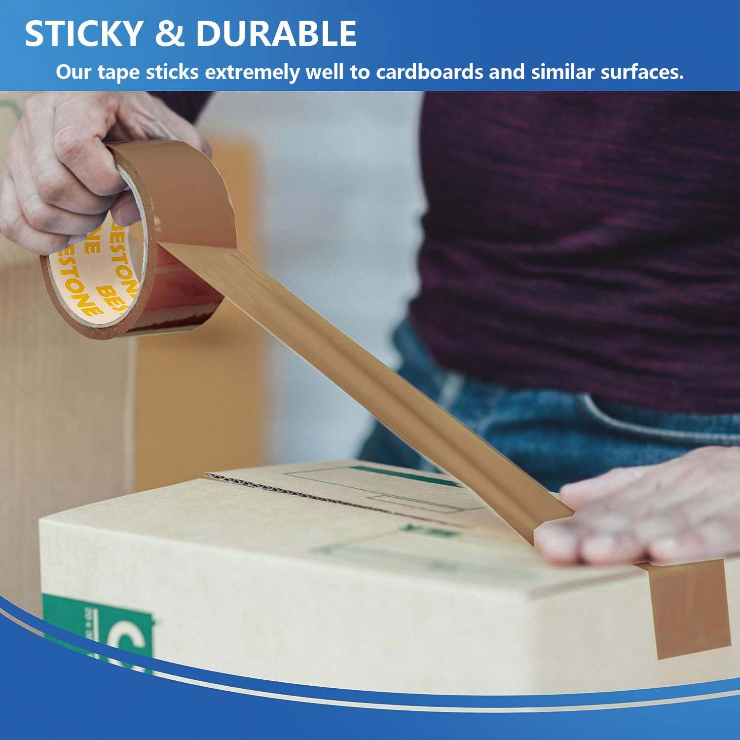 BESTONE®Tape 2"x110Yardx2Mil Brown-usbestone