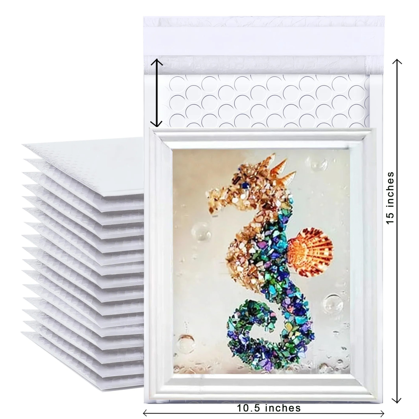 10.5" x 15" Bubble Mailers - 100 PCS Bulk Pack