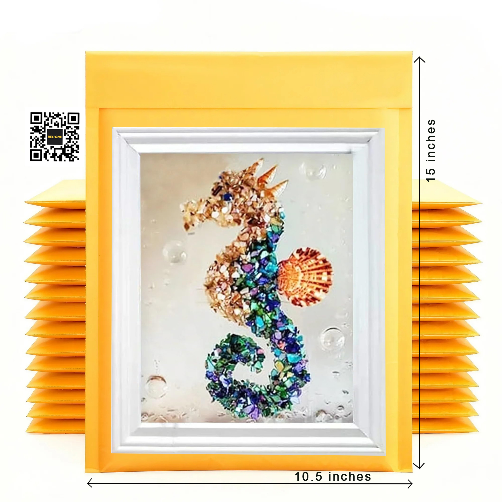 10.5" x 15" 100 Pack Kraft Bubble Mailers - Tear-Resistant Self-Sealing Shipping Bags-BESTONE®