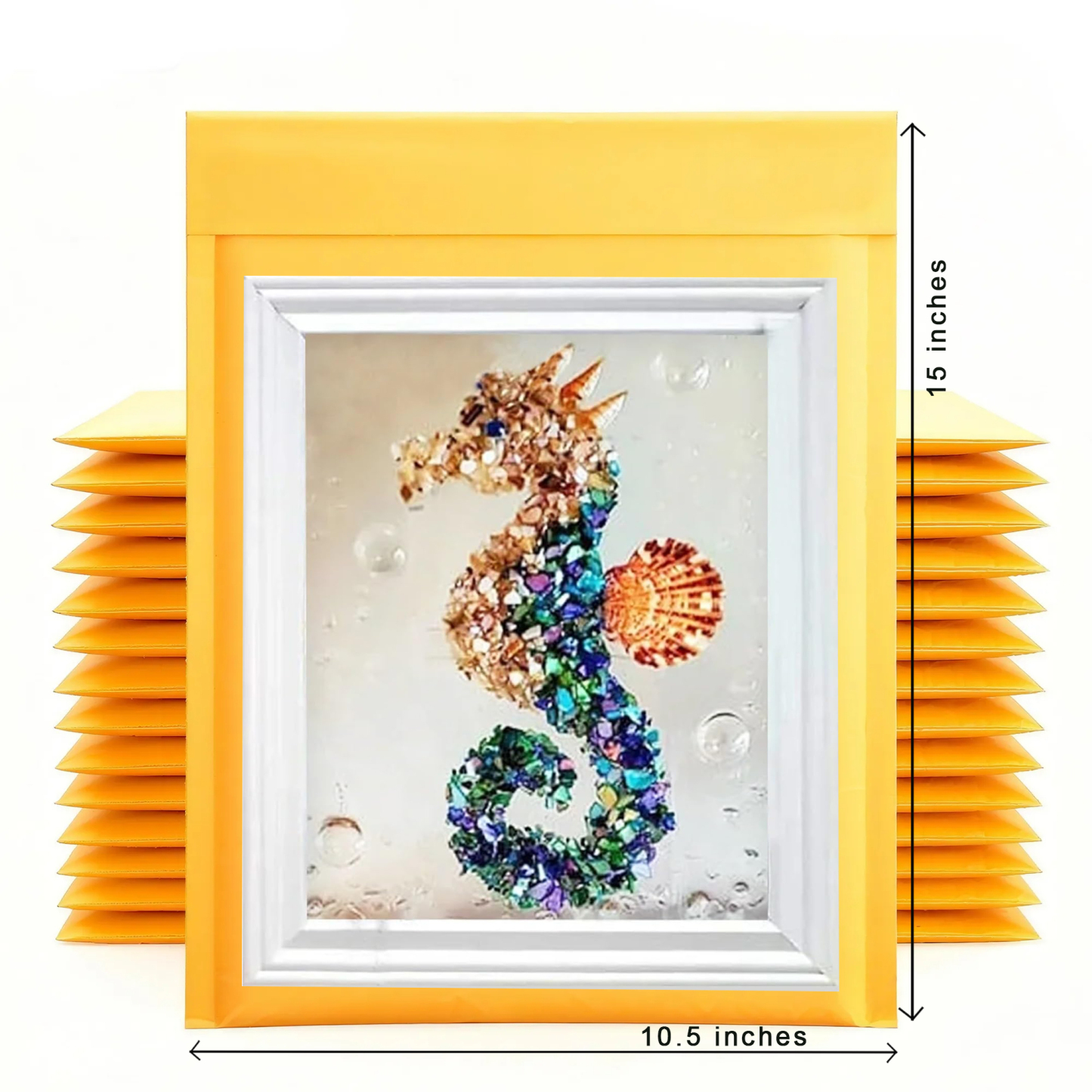 10.5" x 15" 100 Pack Kraft Bubble Mailers - Tear-Resistant Self-Sealing Shipping Bags