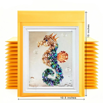 10.5" x 15" 100 Pack Kraft Bubble Mailers - Tear-Resistant Self-Sealing Shipping Bags