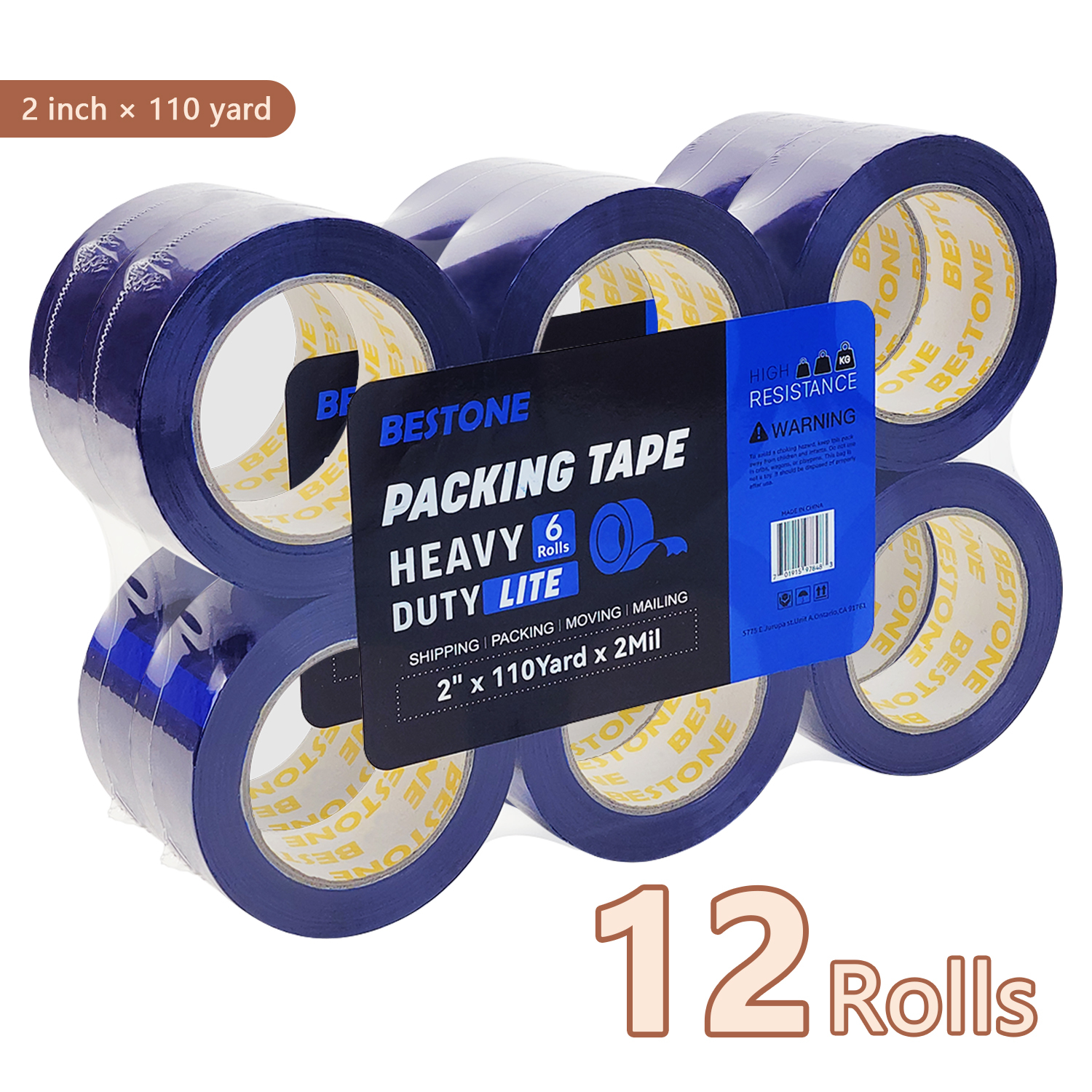 BESTONE®Tape 2inx110Yx2Mil Dark Blue-usbestone