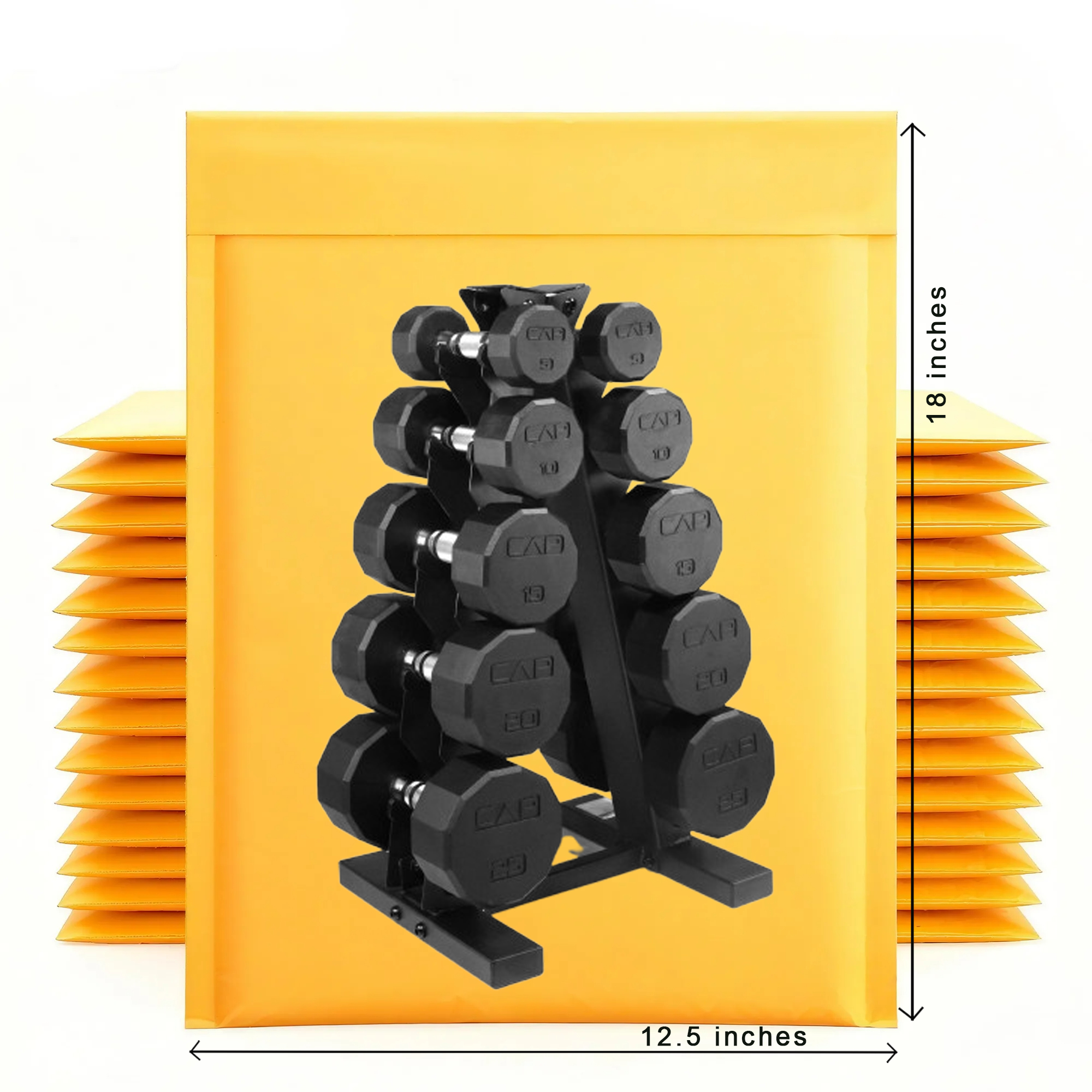 12.5" x 18" 50 Pack Kraft Bubble Mailers - Tear-Resistant Self-Sealing Shipping Bags