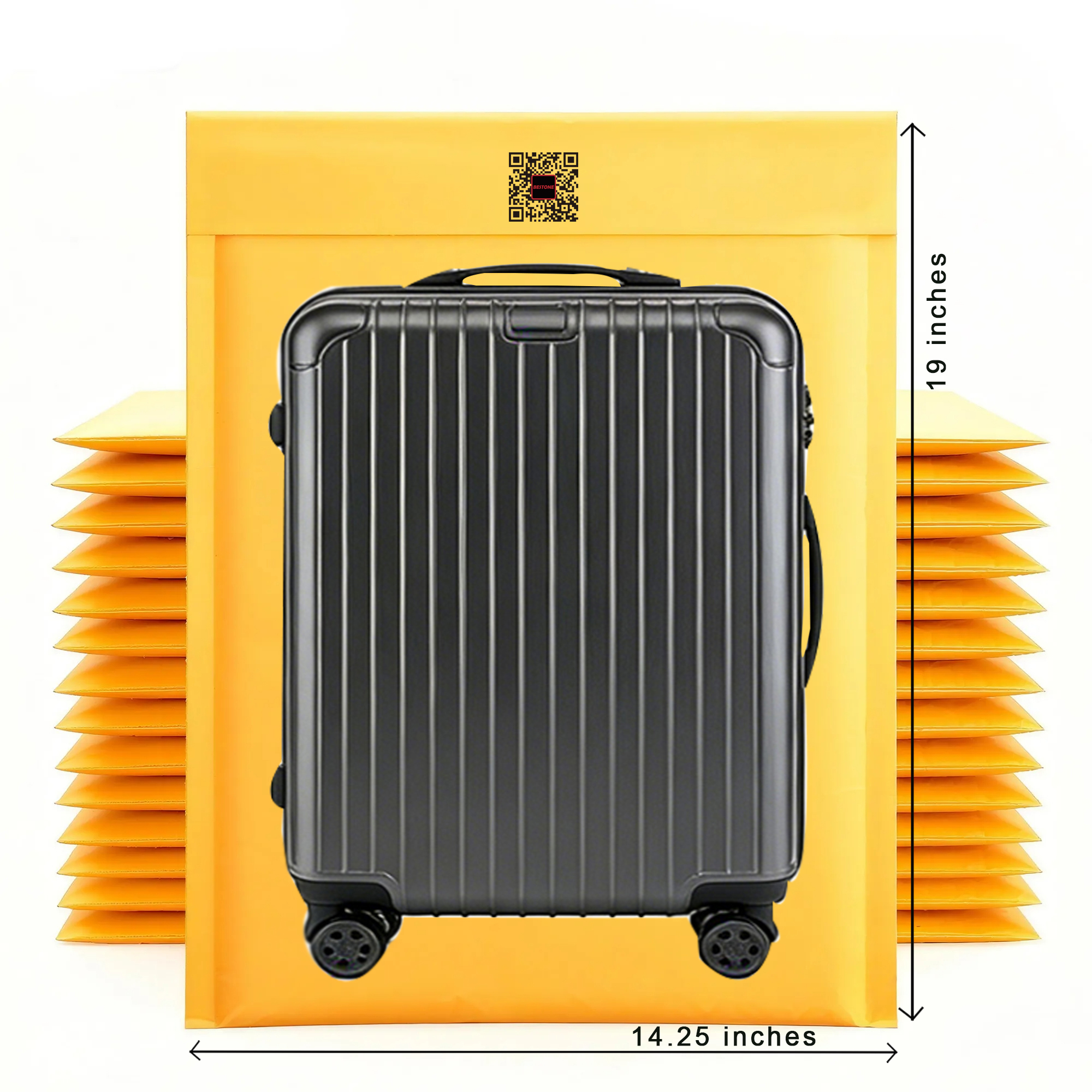 14.25" x 19" 50 Pack Kraft Bubble Mailers - Tear-Resistant Self-Sealing Shipping Bags-BESTONE®