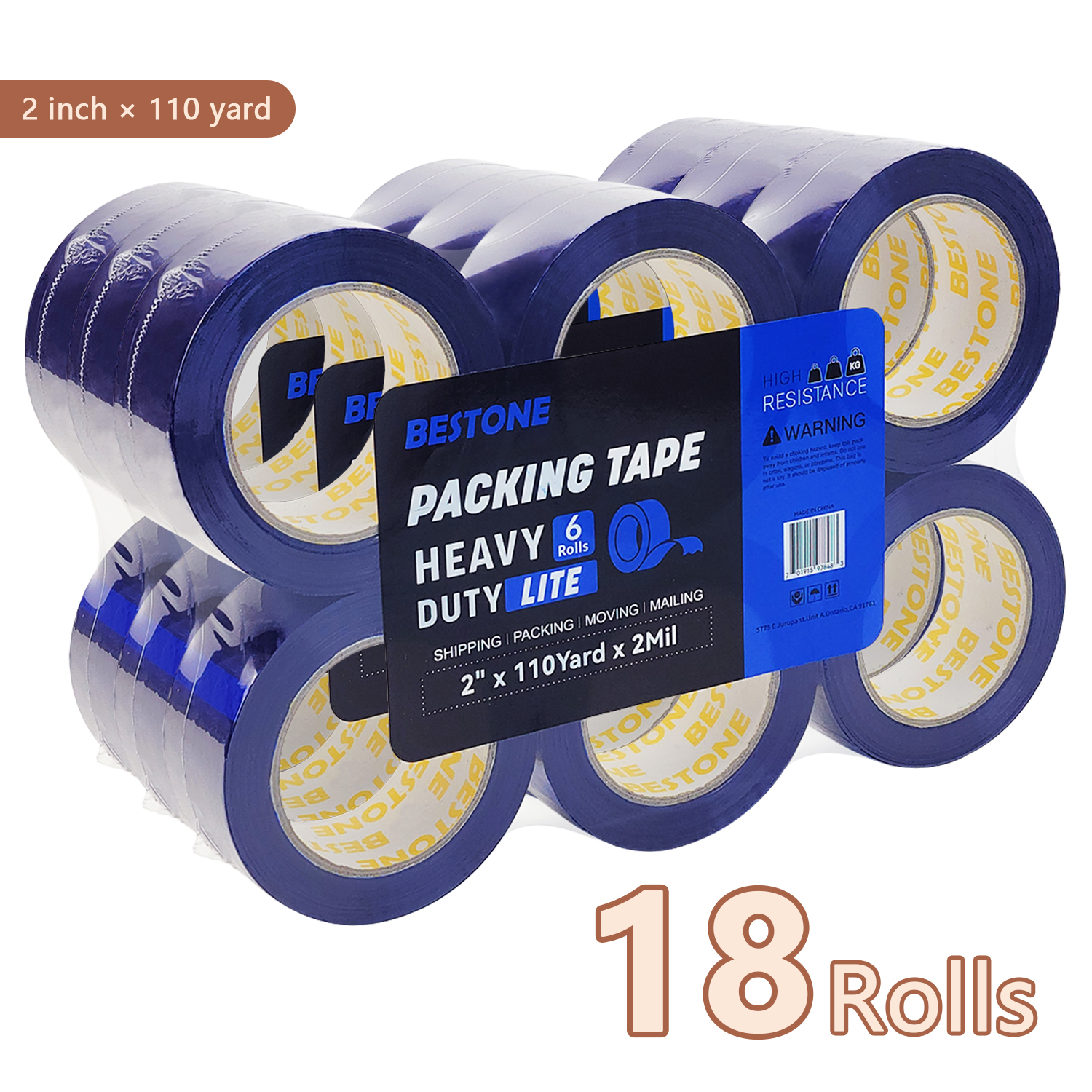 BESTONE®Tape 2inx110Yx2Mil Dark Blue-usbestone