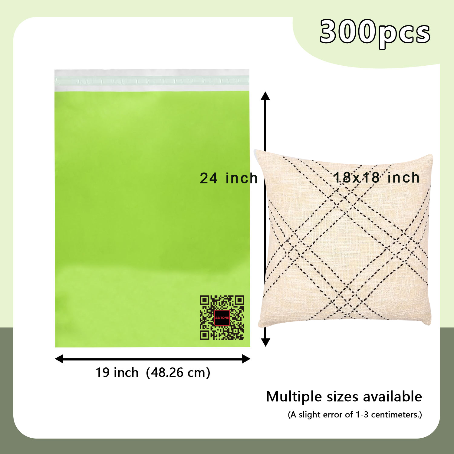 19" x 24" Poly Mailers - 300 PCS Bulk Pack - Self-Sealing Shipping Envelopes-BESTONE®