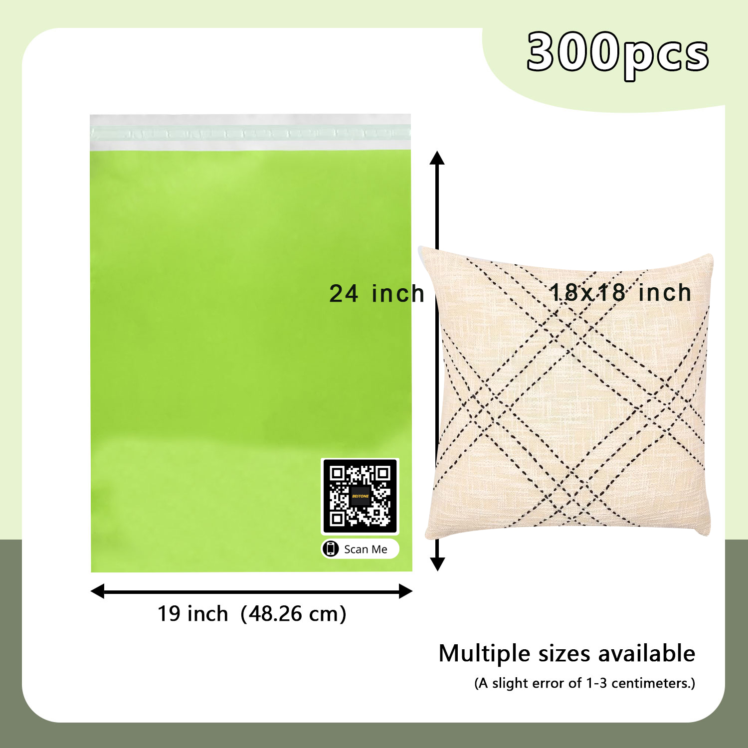 19" x 24" Poly Mailers - 300 PCS Bulk Pack - Self-Sealing Shipping Envelopes-BESTONE®