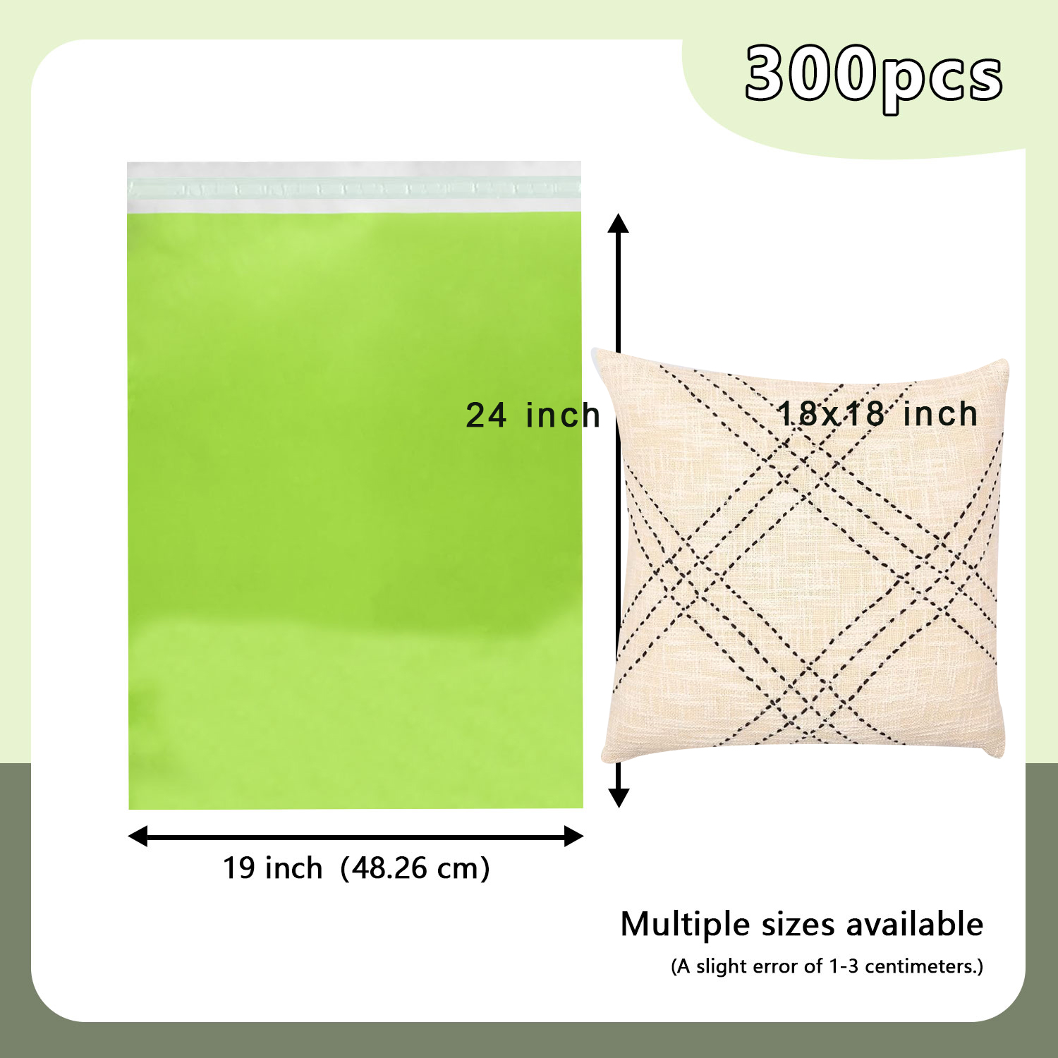 19" x 24" Poly Mailers - 300 PCS Bulk Pack - Self-Sealing Shipping Envelopes