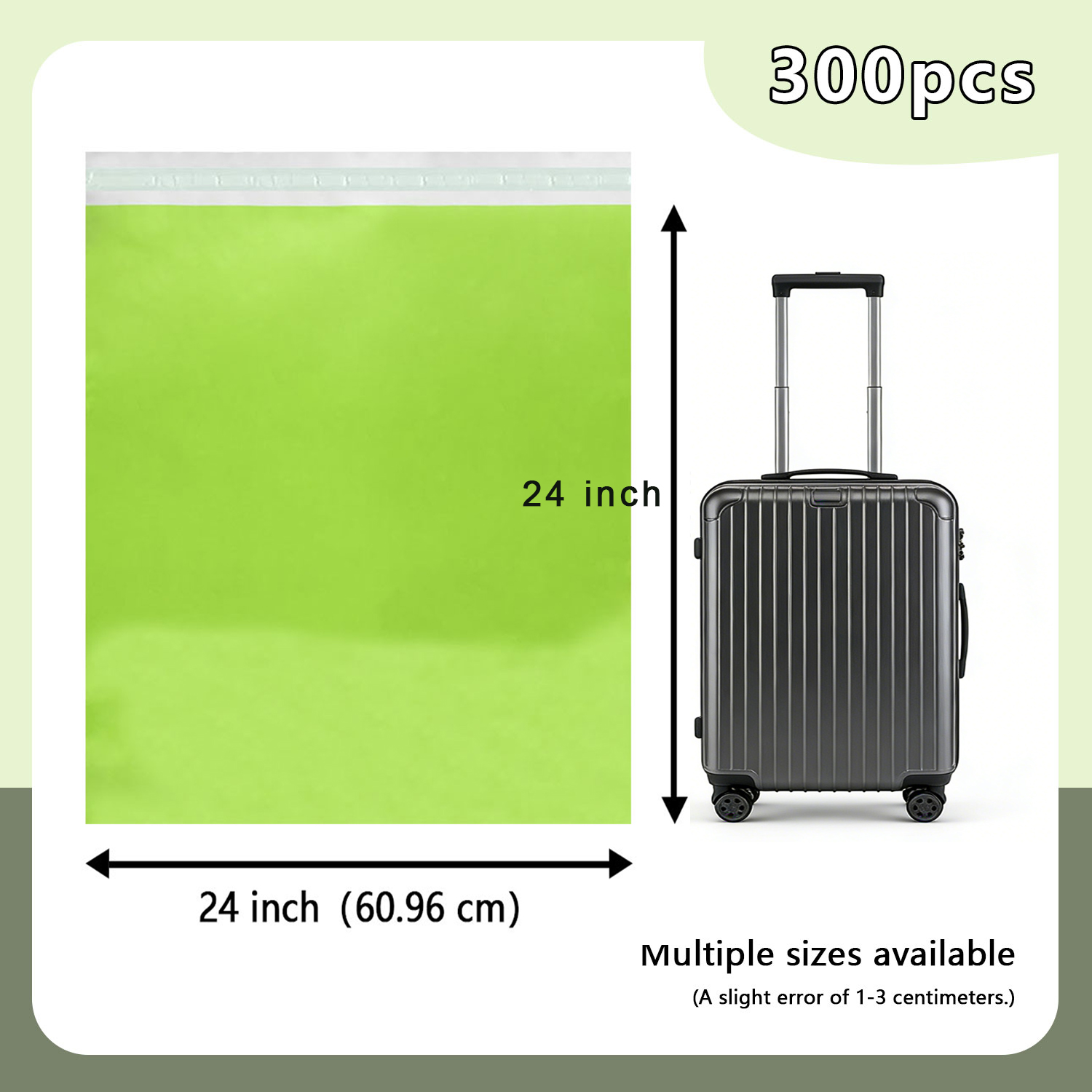 24" x 24" Poly Mailers - 300 PCS Bulk Pack - Self-Sealing Shipping Envelopes