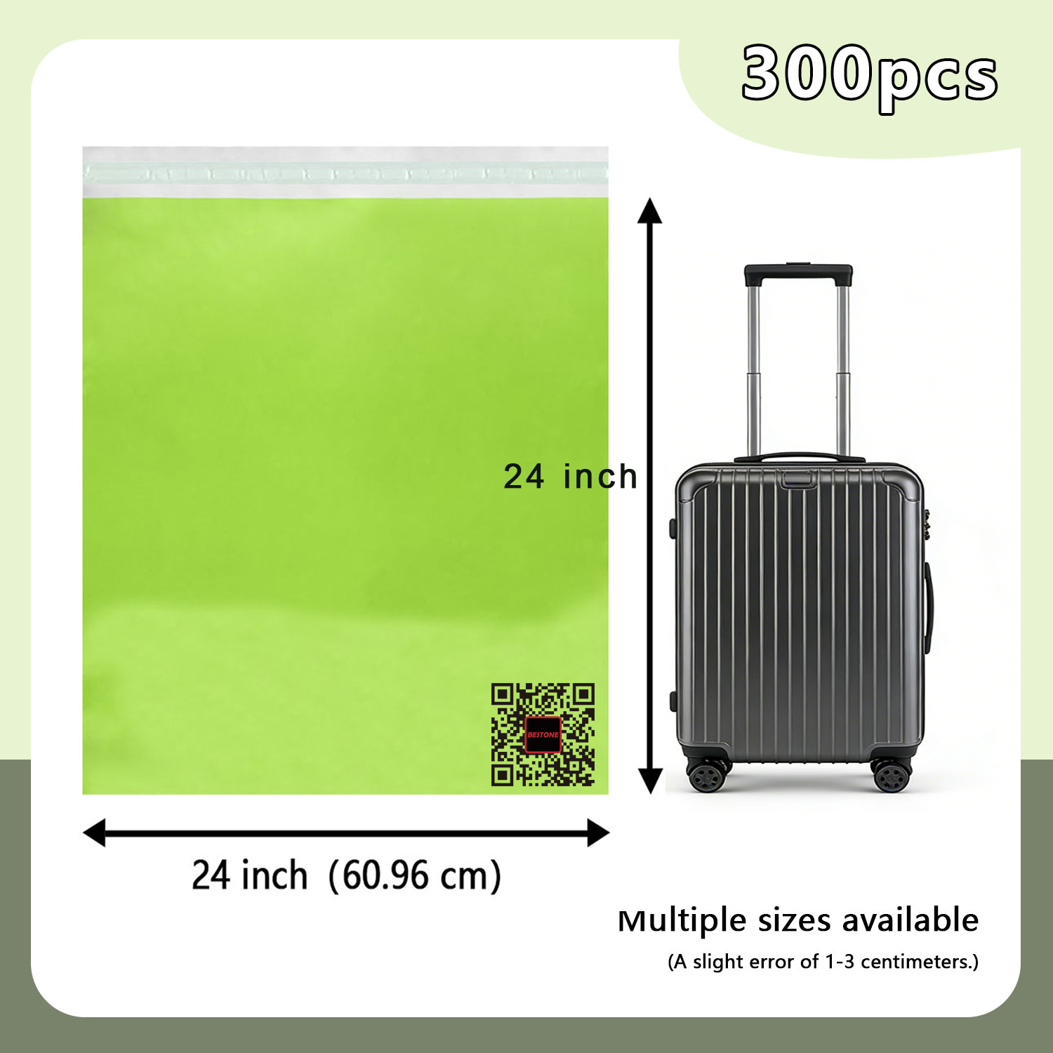 24" x 24" Poly Mailers - 300 PCS Bulk Pack - Self-Sealing Shipping Envelopes-BESTONE®