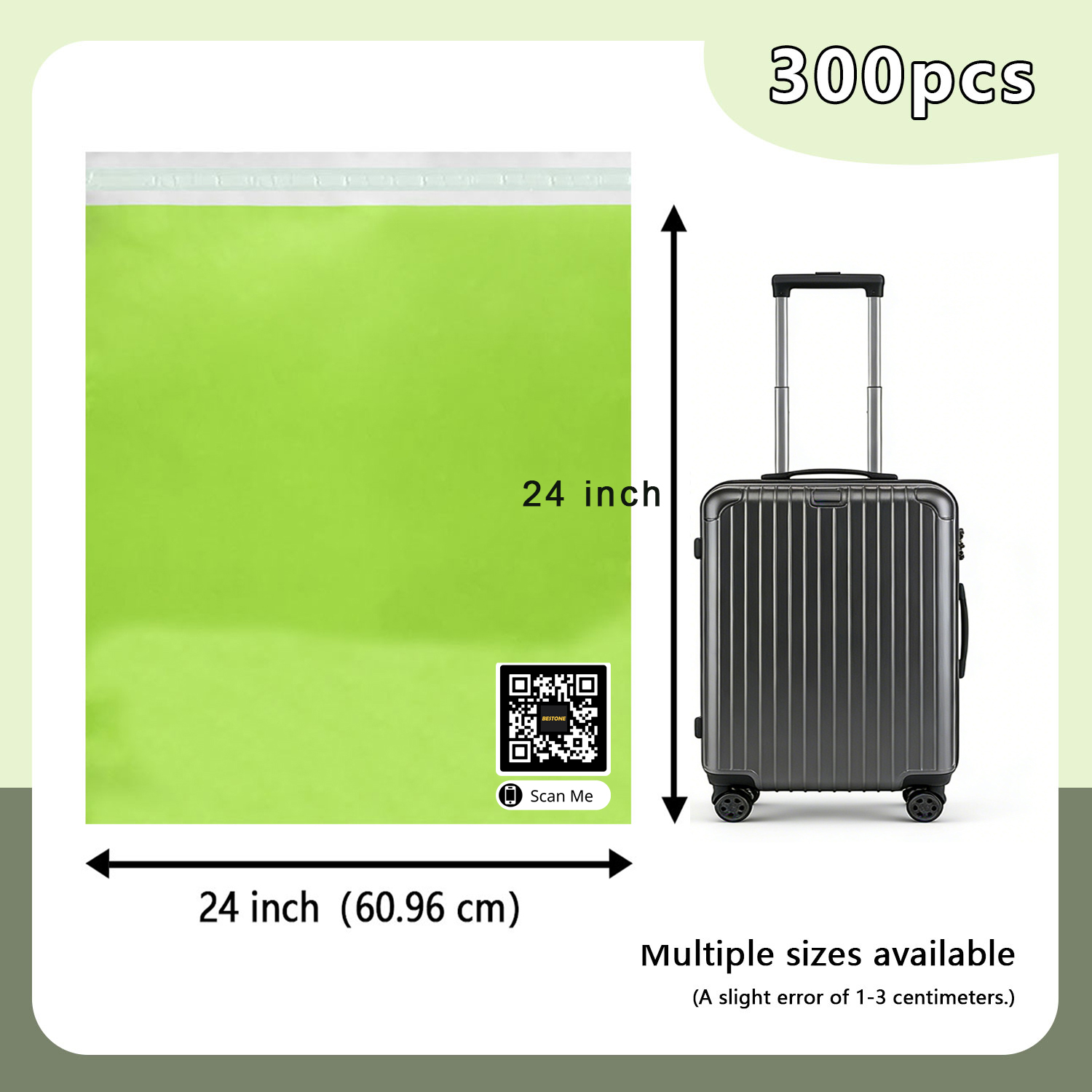 24" x 24" Poly Mailers - 300 PCS Bulk Pack - Self-Sealing Shipping Envelopes-BESTONE®