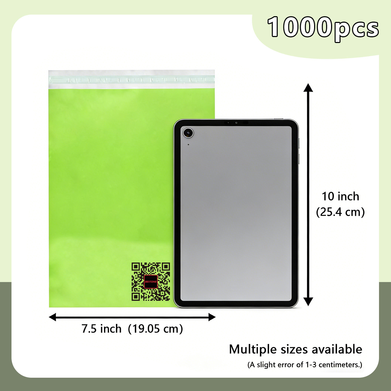 7.5" x 10" Poly Mailers - 1000 PCS Bulk Pack - Self-Sealing Shipping Envelopes-BESTONE®