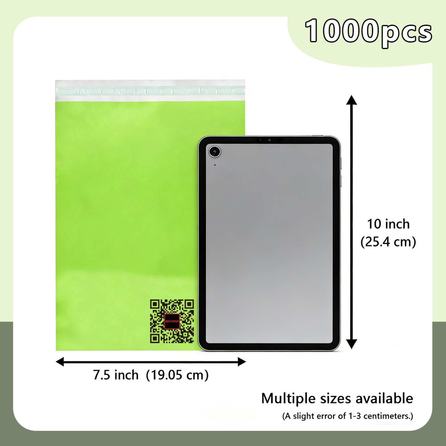 7.5" x 10" Poly Mailers - 1000 PCS Bulk Pack - Self-Sealing Shipping Envelopes-BESTONE®