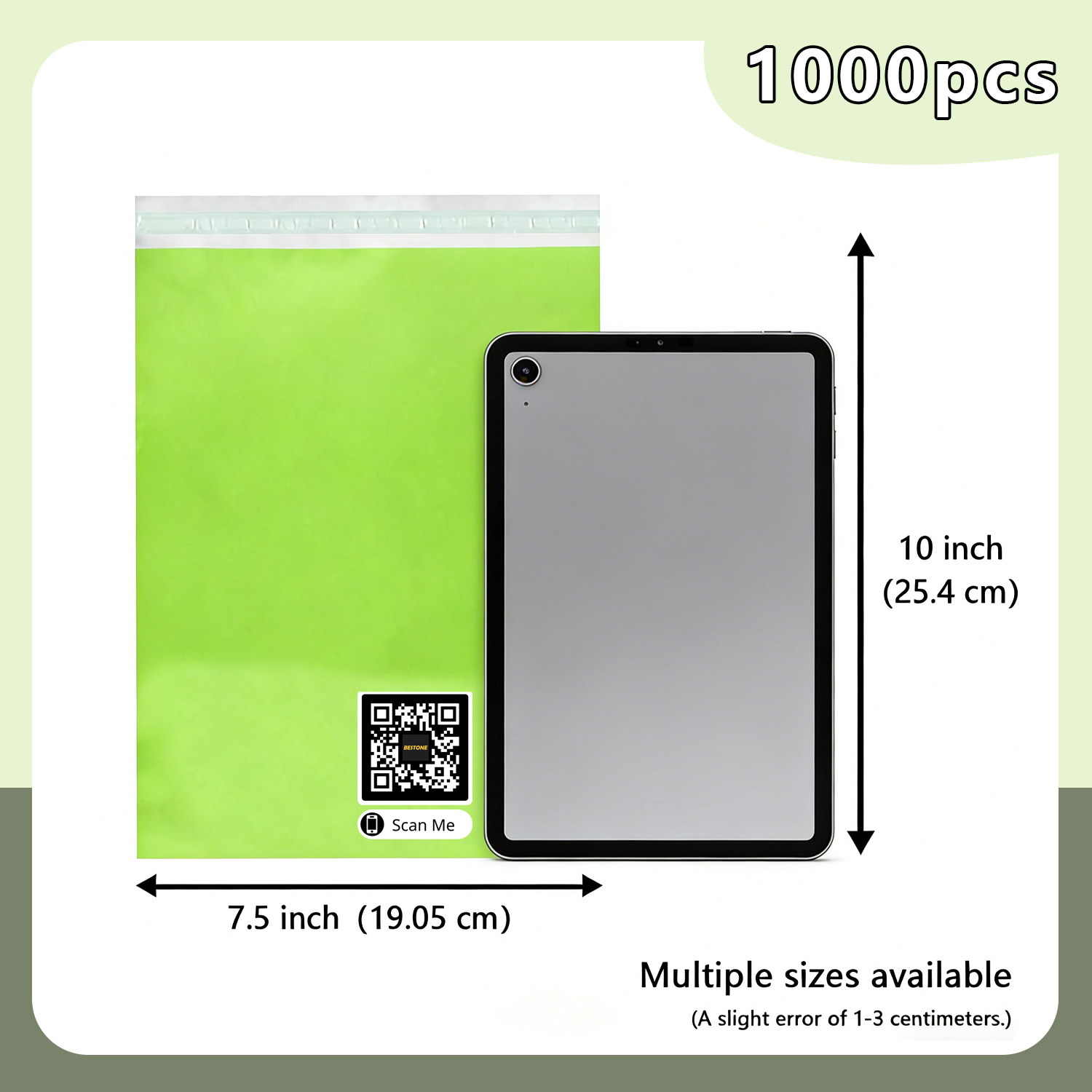 7.5" x 10" Poly Mailers - 1000 PCS Bulk Pack - Self-Sealing Shipping Envelopes-BESTONE®