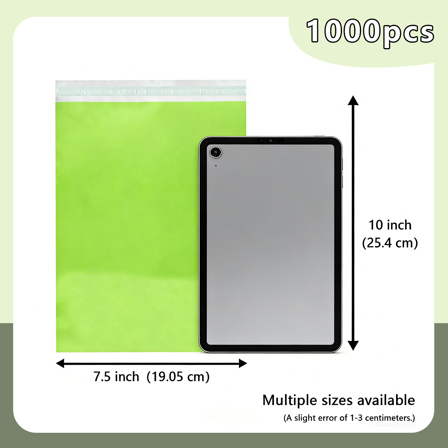 7.5" x 10" Poly Mailers - 1000 PCS Bulk Pack - Self-Sealing Shipping Envelopes
