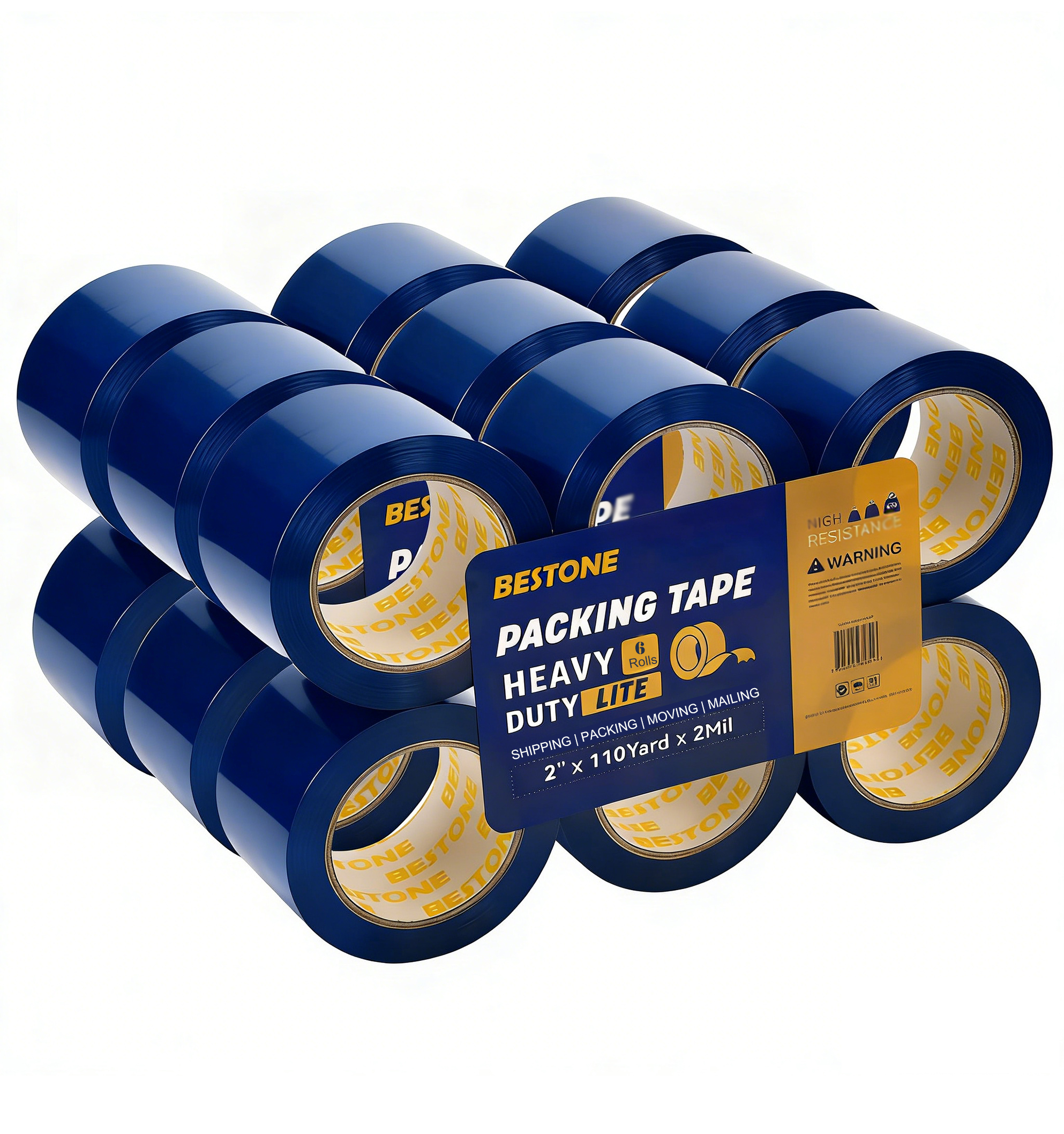 2" x 110 Yard x 2 Mil 36 Rolls Blue Packing Tape-BESTONE®