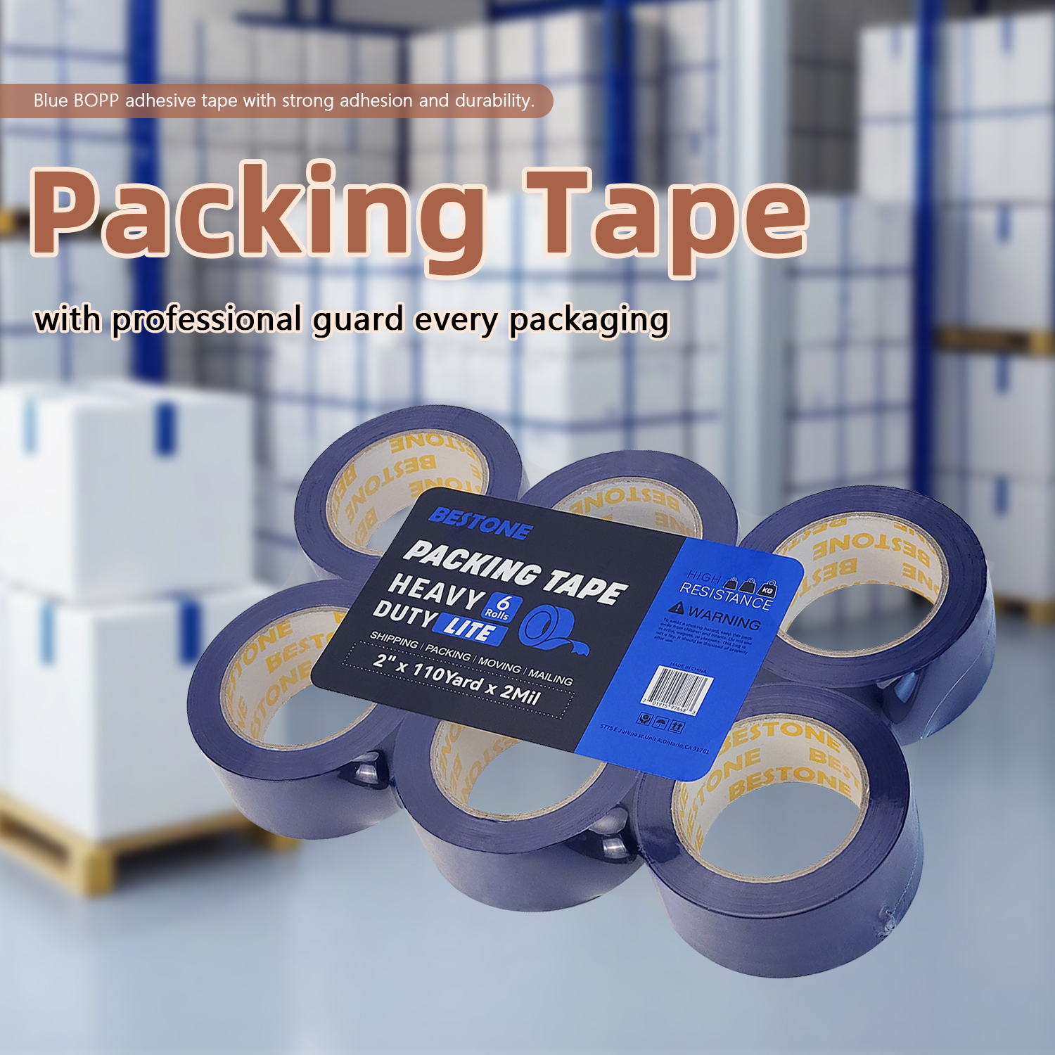 BESTONE®Tape 2inx110Yx2Mil Dark Blue-usbestone