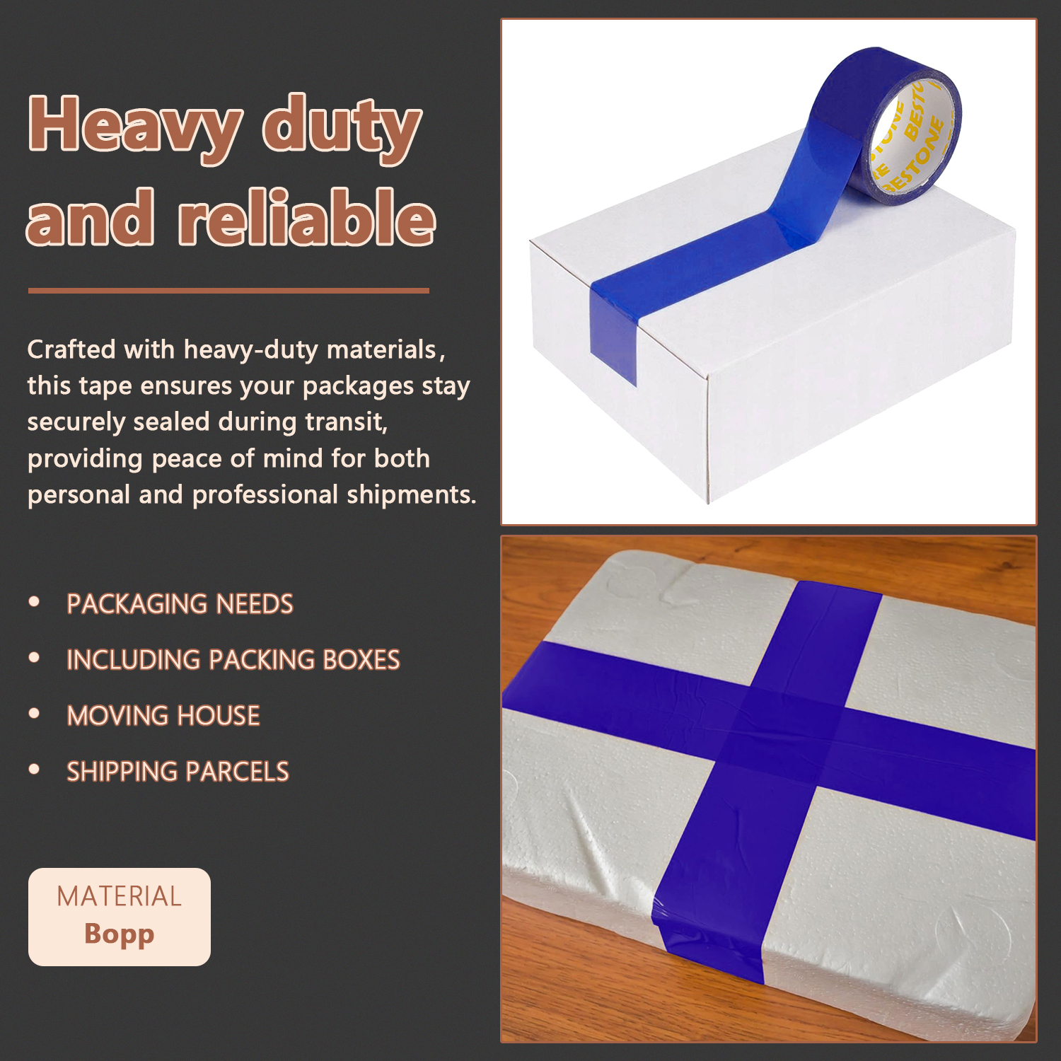 BESTONE®Tape 2inx110Yx2Mil Dark Blue-usbestone