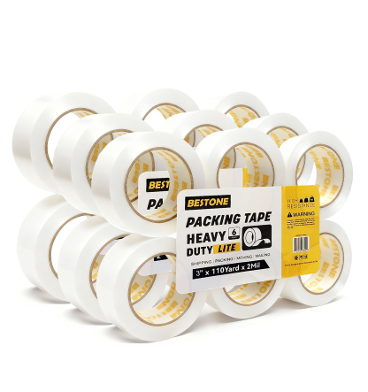 3" x 110 Yard x 2 Mil 24 Rolls White Packing Tape-BESTONE®