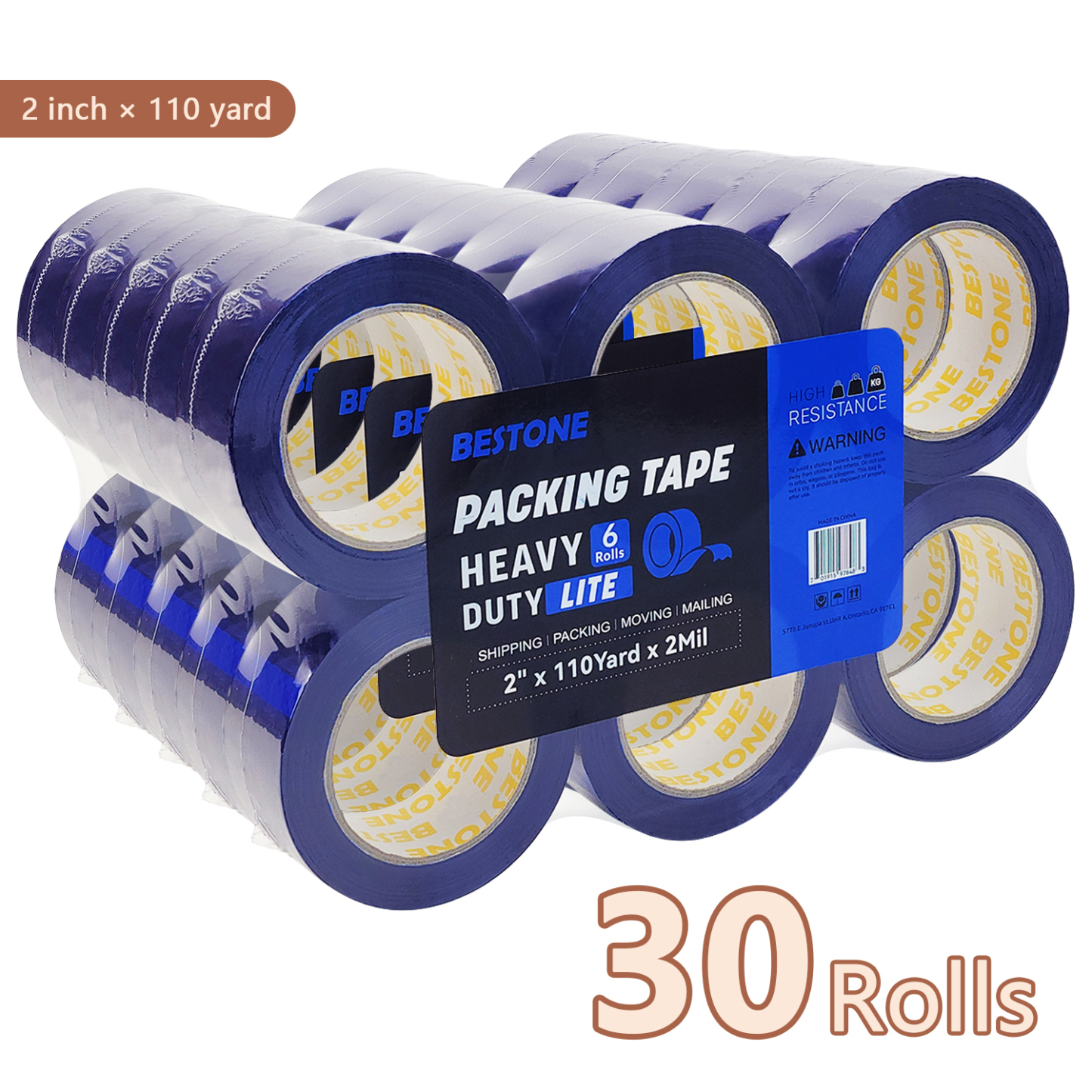 BESTONE®Tape 2inx110Yx2Mil Dark Blue-usbestone