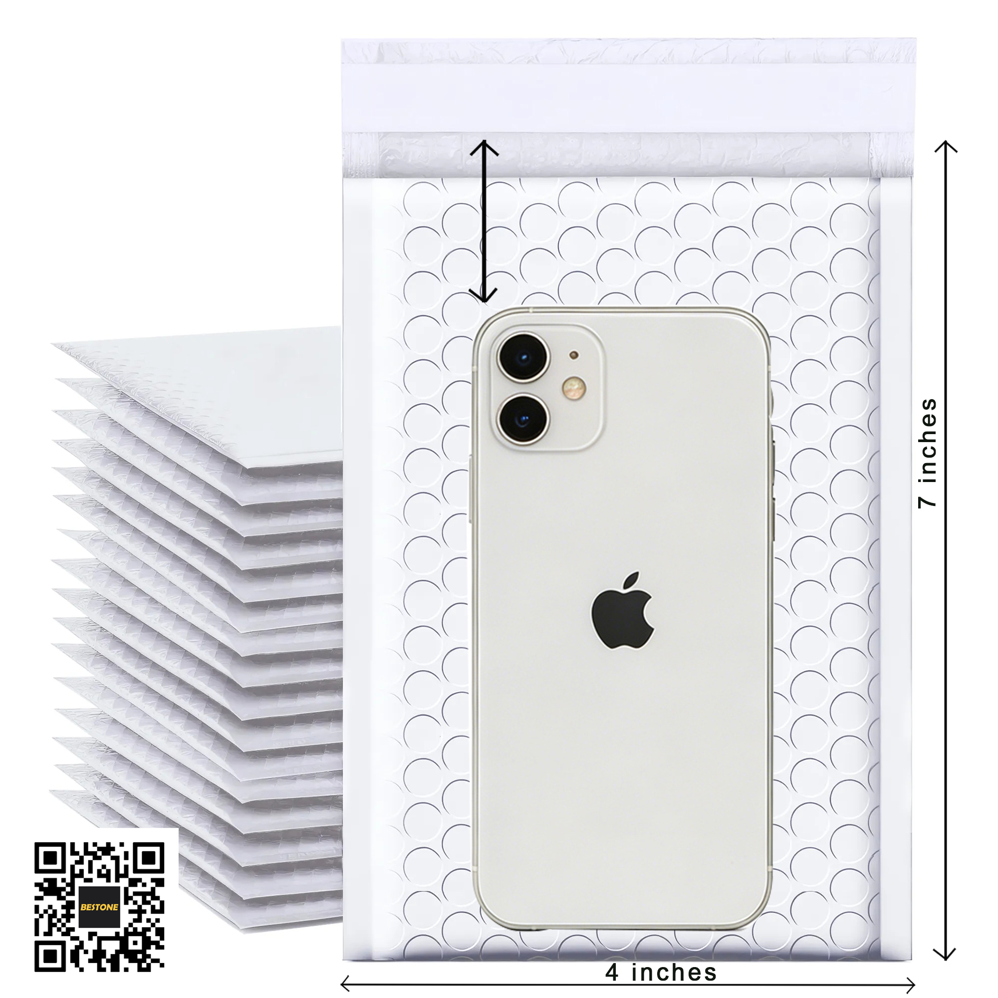 4" x 7" Bubble Mailers - 500 PCS Bulk Pack - Self-Sealing Padded Envelopes-BESTONE®