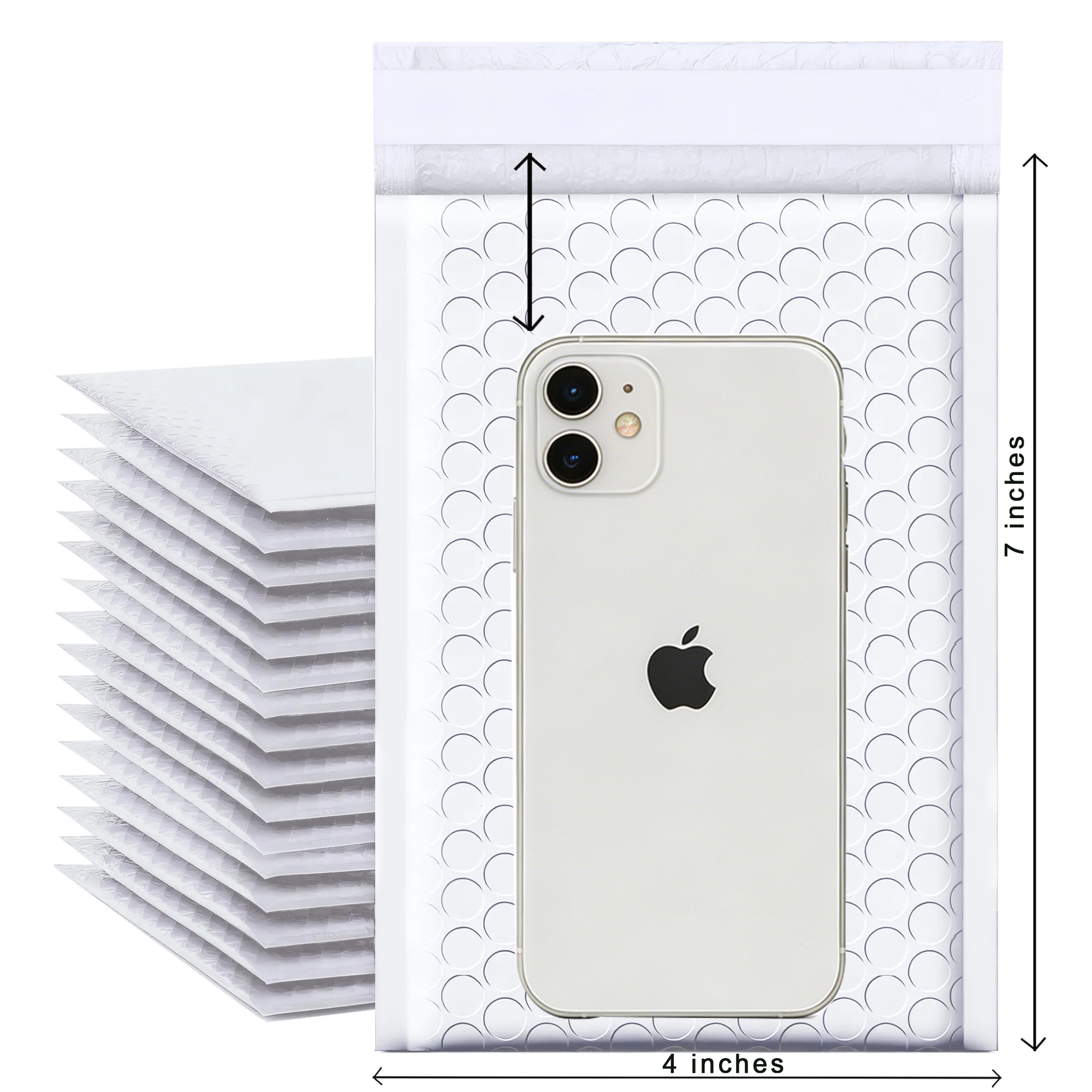 4" x 7" Bubble Mailers - 500 PCS Bulk Pack - Self-Sealing Padded Envelopes