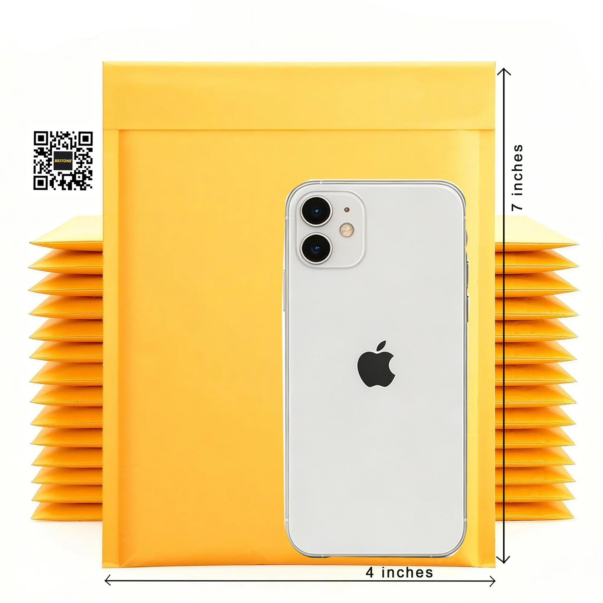 4" x 7" Kraft Bubble Envelopes - Eco-Friendly Waterproof Padded Shipping Mailers-BESTONE®