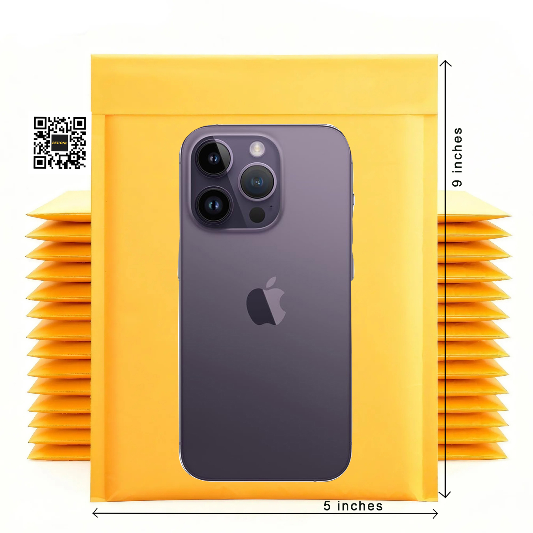 5" x 9" Kraft Bubble Mailers 250 Pack - Self-Sealing Padded Shipping Bags, Eco-Friendly-BESTONE®