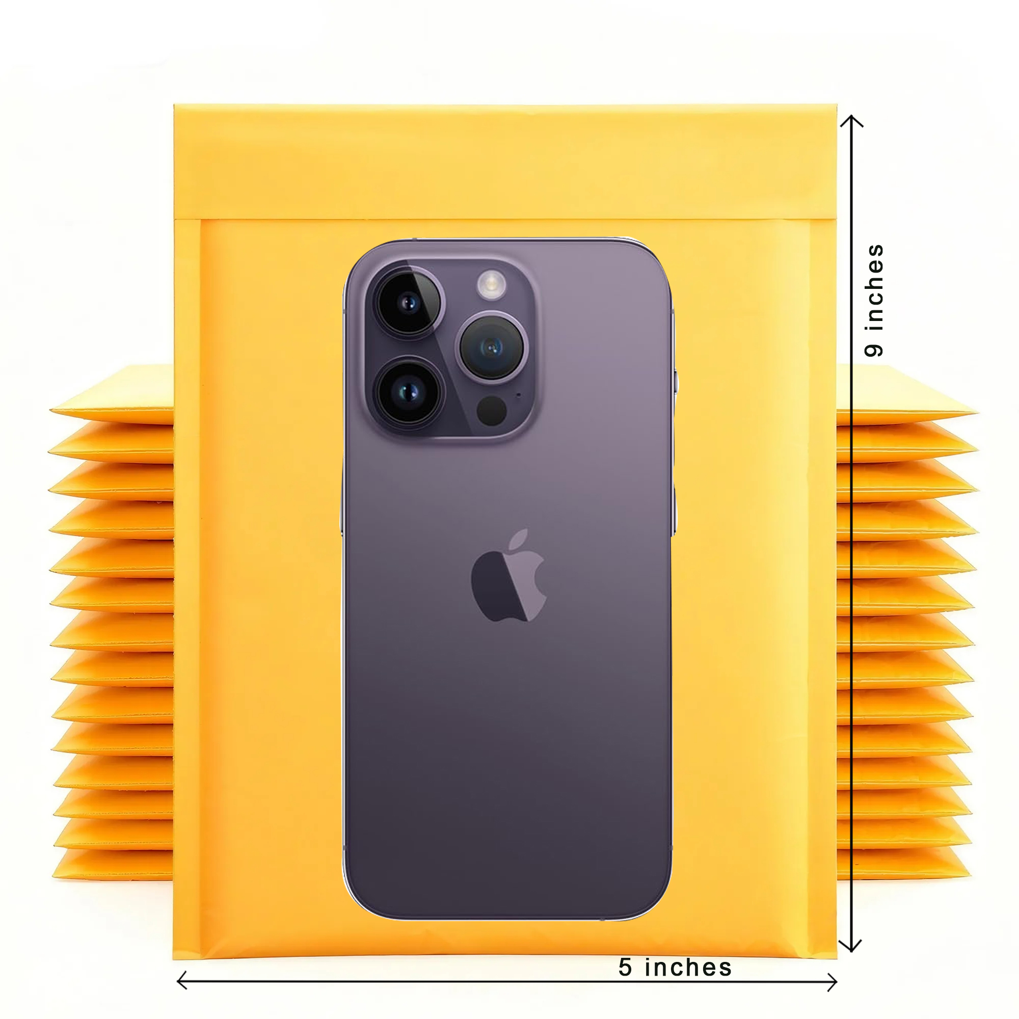 5" x 9" Kraft Bubble Mailers 250 Pack - Self-Sealing Padded Shipping Bags, Eco-Friendly